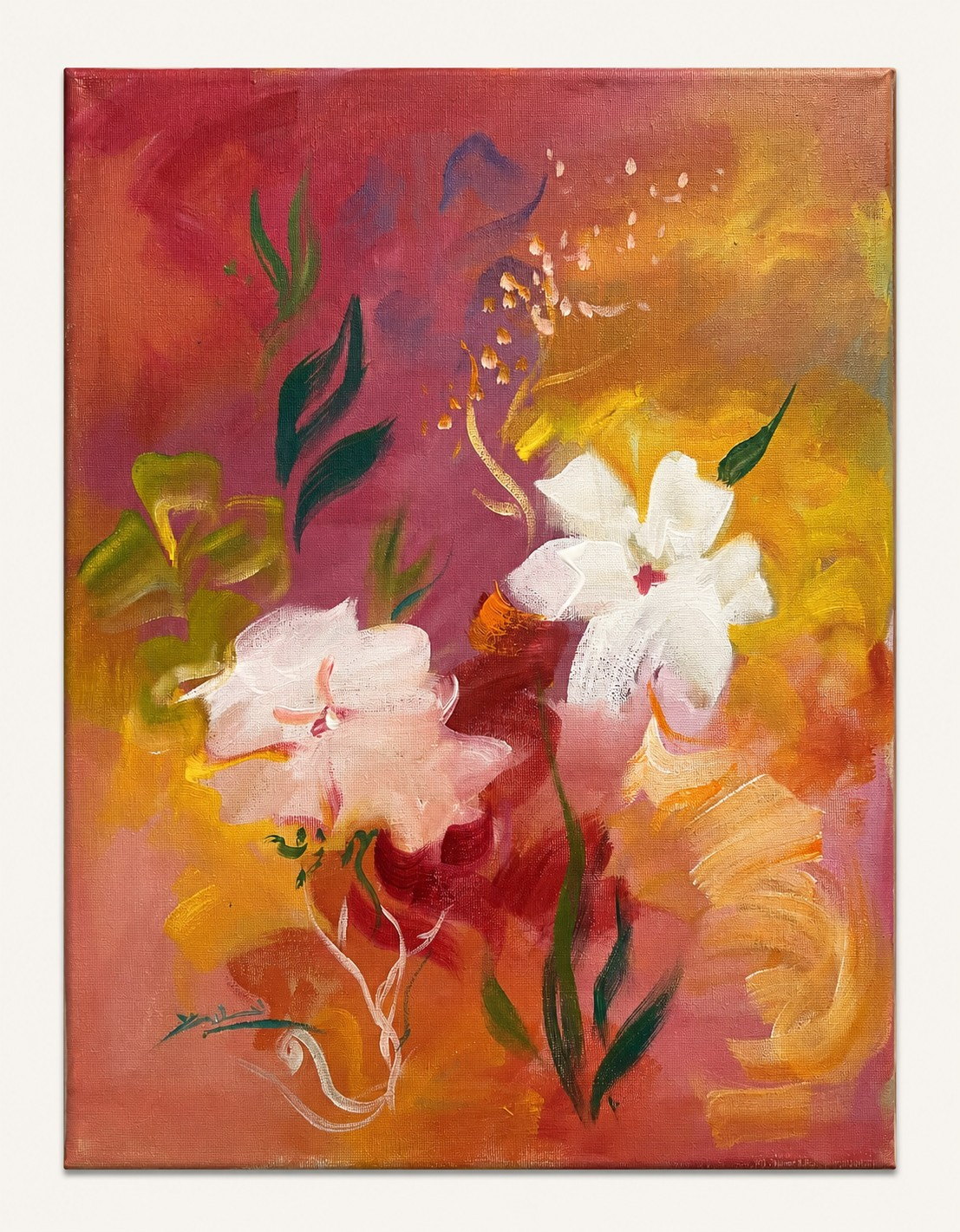 Bloom, Acrylic on canvas, H 40 × W 30 cm