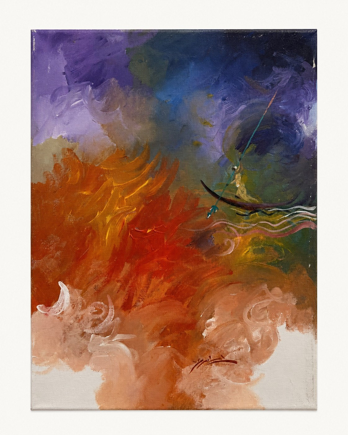 The Mashoof's Journey, Acrylic on canvas, H 40 × W 30 cm